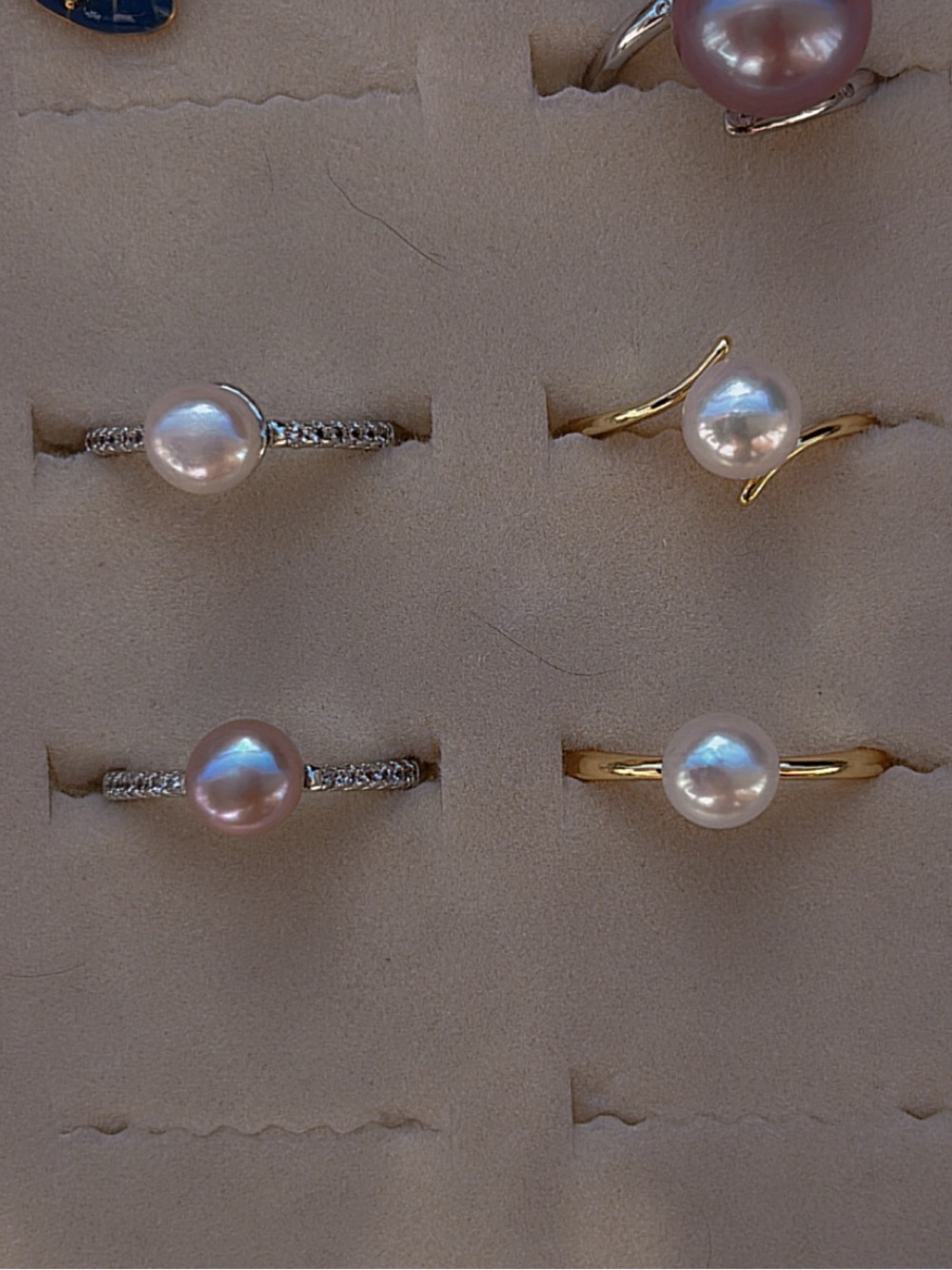 Dainty Freshwater Pearl Rings | 925 Sterling Silver | 18k Plated Gold | Timeless